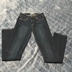 Paige jeans. women’s dark denim jeans. skyline straight leg jeans. Size 28